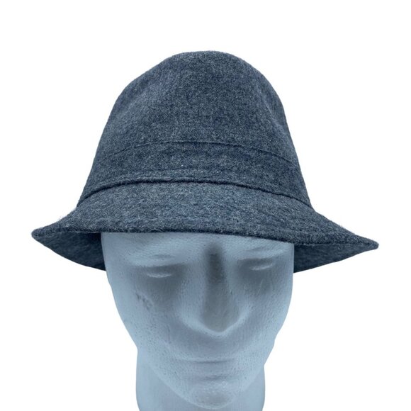 Wool Blend Woolen Bucket Fisherman's Hat Unisex Adult Small Medium Charcoal Gray - Picture 1 of 5